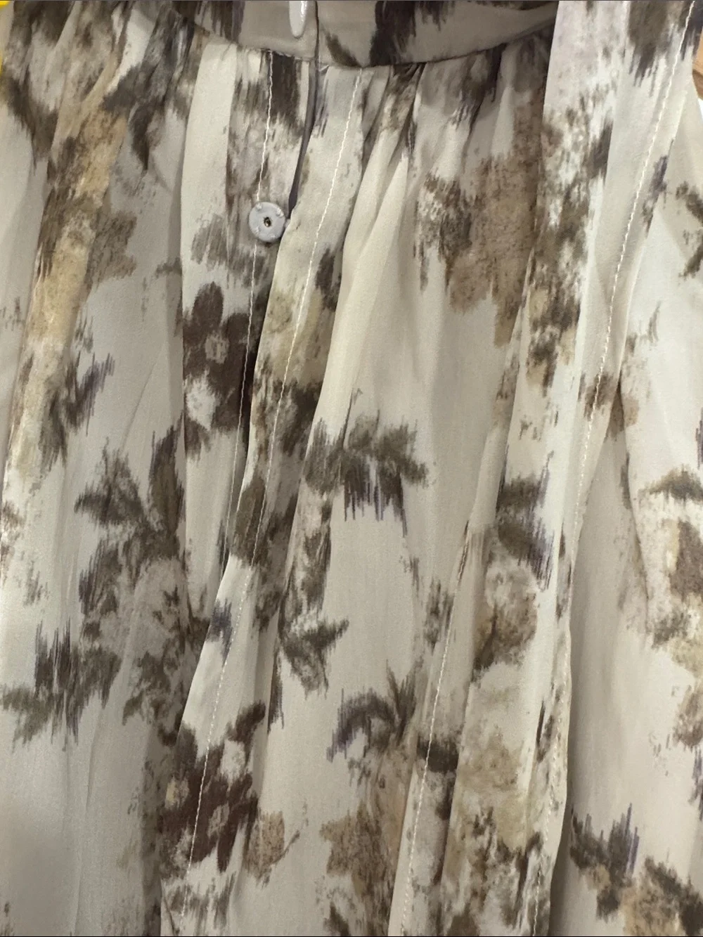 Women's Cream Floral Halter Maxi Dress